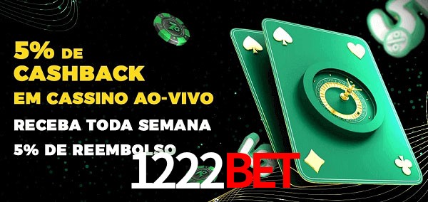 Promoções do cassino ao Vivo 1222bet